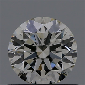 Picture of Natural Diamond 0.56 Carats, Round with Excellent Cut, J Color, VS2 Clarity and Certified by GIA