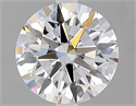 Natural Diamond 2.01 Carats, Round with Excellent Cut, D Color, VVS2 Clarity and Certified by GIA