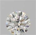 Natural Diamond 2.50 Carats, Round with Excellent Cut, K Color, VVS1 Clarity and Certified by GIA