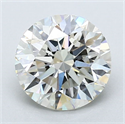 Natural Diamond 2.01 Carats, Round with Excellent Cut, K Color, VVS2 Clarity and Certified by GIA