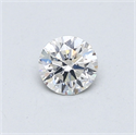 Natural Diamond 0.40 Carats, Round with Excellent Cut, H Color, SI1 Clarity and Certified by GIA