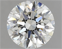 Natural Diamond 1.81 Carats, Round with Excellent Cut, H Color, VVS1 Clarity and Certified by IGI