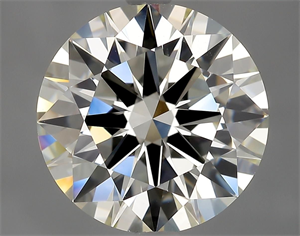 Picture of Natural Diamond 3.01 Carats, Round with Excellent Cut, K Color, IF Clarity and Certified by GIA