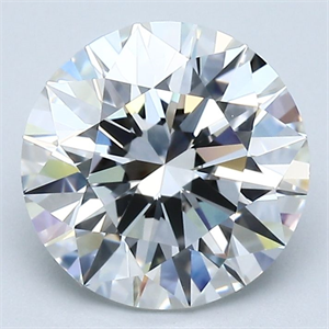 Picture of Natural Diamond 2.51 Carats, Round with Excellent Cut, F Color, VVS2 Clarity and Certified by GIA