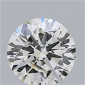 Natural Diamond 0.51 Carats, Round with Excellent Cut, H Color, SI2 Clarity and Certified by IGI