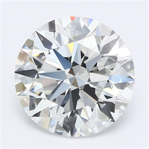 Picture of Natural Diamond 2.02 Carats, Round with Excellent Cut, G Color, VS1 Clarity and Certified by GIA