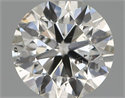 Natural Diamond 0.50 Carats, Round with Excellent Cut, H Color, SI2 Clarity and Certified by IGI