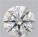 Natural Diamond 3.01 Carats, Round with Excellent Cut, K Color, I1 Clarity and Certified by GIA