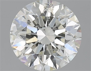 Picture of Natural Diamond 2.50 Carats, Round with Excellent Cut, J Color, SI2 Clarity and Certified by GIA