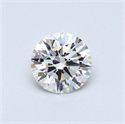 Natural Diamond 0.41 Carats, Round with Excellent Cut, F Color, VVS1 Clarity and Certified by GIA