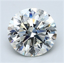 Natural Diamond 2.70 Carats, Round with Excellent Cut, J Color, SI1 Clarity and Certified by GIA