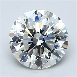 Picture of Natural Diamond 2.70 Carats, Round with Excellent Cut, J Color, SI1 Clarity and Certified by GIA