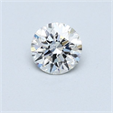 Natural Diamond 0.46 Carats, Round with Excellent Cut, H Color, VVS1 Clarity and Certified by GIA