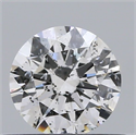 Natural Diamond 0.43 Carats, Round with Excellent Cut, F Color, I1 Clarity and Certified by GIA