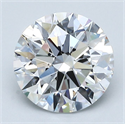 Natural Diamond 2.20 Carats, Round with Excellent Cut, D Color, VS2 Clarity and Certified by GIA