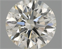 Natural Diamond 0.52 Carats, Round with Excellent Cut, H Color, SI1 Clarity and Certified by IGI