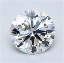 Natural Diamond 1.30 Carats, Round with Excellent Cut, E Color, VVS2 Clarity and Certified by GIA