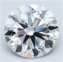 Natural Diamond 2.51 Carats, Round with Excellent Cut, E Color, VVS2 Clarity and Certified by GIA