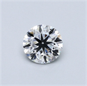 Natural Diamond 0.50 Carats, Round with Good Cut, D Color, SI1 Clarity and Certified by GIA