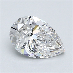 Picture of Natural Diamond 1.01 Carats, Pear with  Cut, F Color, VVS1 Clarity and Certified by GIA