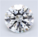 Natural Diamond 5.02 Carats, Round with Excellent Cut, F Color, VVS2 Clarity and Certified by GIA