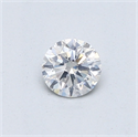 Natural Diamond 0.40 Carats, Round with Very Good Cut, E Color, I1 Clarity and Certified by GIA