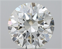 Natural Diamond 2.50 Carats, Round with Excellent Cut, J Color, SI2 Clarity and Certified by GIA