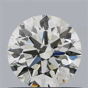 Picture of Natural Diamond 0.59 Carats, Round with Excellent Cut, K Color, VS2 Clarity and Certified by GIA