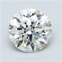 Natural Diamond 2.05 Carats, Round with Excellent Cut, H Color, SI1 Clarity and Certified by GIA