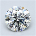 Natural Diamond 1.91 Carats, Round with Excellent Cut, H Color, VVS2 Clarity and Certified by GIA