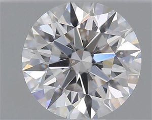 Picture of Natural Diamond 0.41 Carats, Round with Excellent Cut, E Color, VS2 Clarity and Certified by GIA