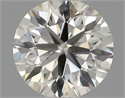 Natural Diamond 0.54 Carats, Round with Excellent Cut, H Color, VS2 Clarity and Certified by IGI