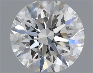 Picture of Natural Diamond 0.40 Carats, Round with Excellent Cut, I Color, IF Clarity and Certified by GIA