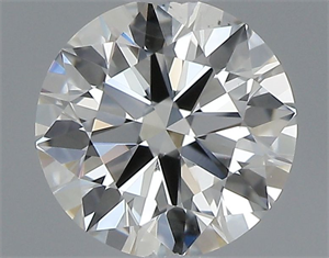 Picture of Natural Diamond 0.53 Carats, Round with Excellent Cut, I Color, SI1 Clarity and Certified by GIA