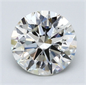 Natural Diamond 2.09 Carats, Round with Excellent Cut, J Color, SI1 Clarity and Certified by GIA