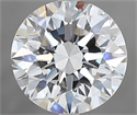 Natural Diamond 2.08 Carats, Round with Excellent Cut, F Color, IF Clarity and Certified by GIA