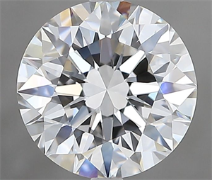 Picture of Natural Diamond 2.08 Carats, Round with Excellent Cut, F Color, IF Clarity and Certified by GIA