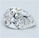 Natural Diamond 1.30 Carats, Pear with  Cut, E Color, VVS1 Clarity and Certified by GIA