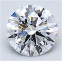 Natural Diamond 2.32 Carats, Round with Excellent Cut, D Color, VS2 Clarity and Certified by GIA