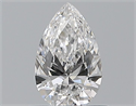 Natural Diamond 0.50 Carats, Pear with  Cut, E Color, VVS2 Clarity and Certified by GIA