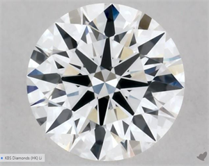 Picture of Natural Diamond 0.40 Carats, Round with Excellent Cut, D Color, VS1 Clarity and Certified by GIA