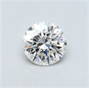 Natural Diamond 0.43 Carats, Round with Very Good Cut, H Color, VS2 Clarity and Certified by GIA