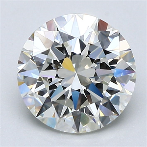 Picture of Natural Diamond 2.01 Carats, Round with Excellent Cut, J Color, VVS1 Clarity and Certified by GIA