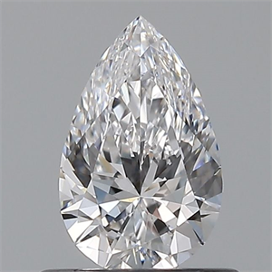 Picture of Natural Diamond 0.52 Carats, Pear with  Cut, D Color, VVS1 Clarity and Certified by IGI