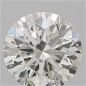 Natural Diamond 0.52 Carats, Round with Excellent Cut, K Color, VVS2 Clarity and Certified by GIA