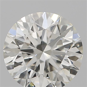 Picture of Natural Diamond 0.52 Carats, Round with Excellent Cut, K Color, VVS2 Clarity and Certified by GIA