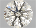 Natural Diamond 0.50 Carats, Round with Excellent Cut, J Color, VS2 Clarity and Certified by IGI