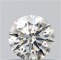 Natural Diamond 0.53 Carats, Round with Excellent Cut, J Color, SI1 Clarity and Certified by GIA