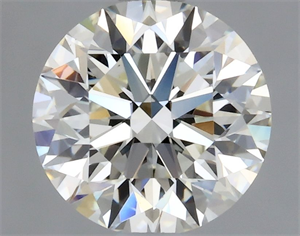 Picture of Natural Diamond 0.54 Carats, Round with Excellent Cut, J Color, VS1 Clarity and Certified by GIA