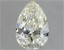 Natural Diamond 1.00 Carats, Pear with  Cut, J Color, SI1 Clarity and Certified by IGI